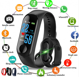 גאדג׳טים שעונים וצמידים חכמים Smart Band Watch Bracelet Wristband Fitness Tracker Blood Pressure HeartRate M3s