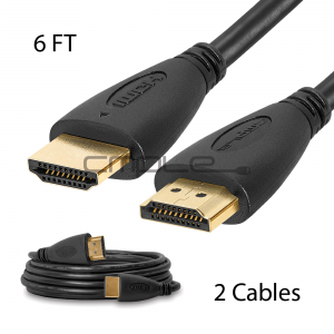 גאדג׳טים אביזרים לסלולר 2x PREMIUM HDMI CABLE 6FT For BLURAY 3D DVD PS3 HDTV XBOX LCD HD TV 1080P