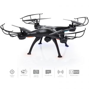 גאדג׳טים צעצועים רחפנים ועוד BCP 4 Channel 2.4G 6-Axis Gyro RC Headless Quadcopter Drone w/Wifi Camera -Black