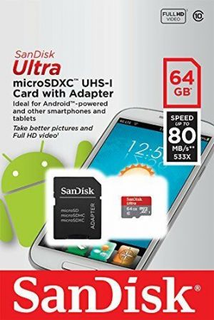 גאדג׳טים אביזרים ומצלמות אבטחה SanDisk 64GB Ultra Micro SD XC Class 10 Memory Card Samsung Galaxy S4 S5 S7 S8 9