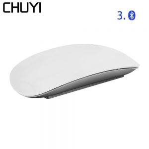 גאדג׳טים צעצועים רחפנים ועוד CHUYI Bluetooth Wireless Magic Mouse Slim Arc Touch Mouse Ergonomic Optical USB Computer Ultra-thin BT 3.0 Mice For Apple Mac PC
