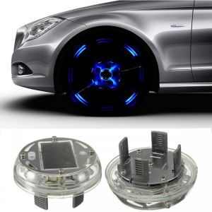 גאדג׳טים אביזרים לרכב Solar Energy LED Car Wheel Tire Rim Flash Light Decoration Lamp 4 Flashing Modes