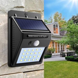 גאדג׳טים תאורה פסי לדים ופנסים Solar Power 20 LED PIR Motion Sensor Wall Light Waterproof  Outdoor Path Yard Garden Security Lamp