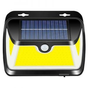 גאדג׳טים תאורה פסי לדים ופנסים 163 LED Solar Wall Lamp Motion Sensor Waterproof Outdoor Garden 3 Sided Lights